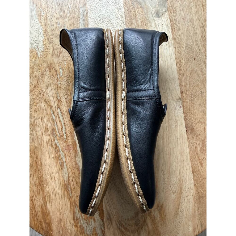 KISA Made By Hand Women's black leather slip on shoe, size 27, NEW - Picture 6 of 10